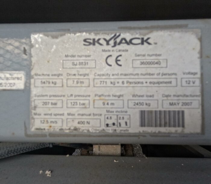 Skyjack SJ8831 4WD saksilavanostin - Image 9