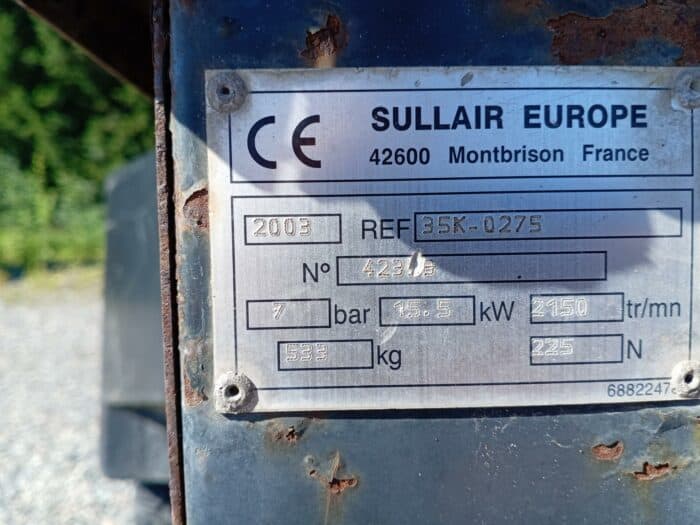 SullAir 35K kompressorivaunu, rekisterissä - Image 10