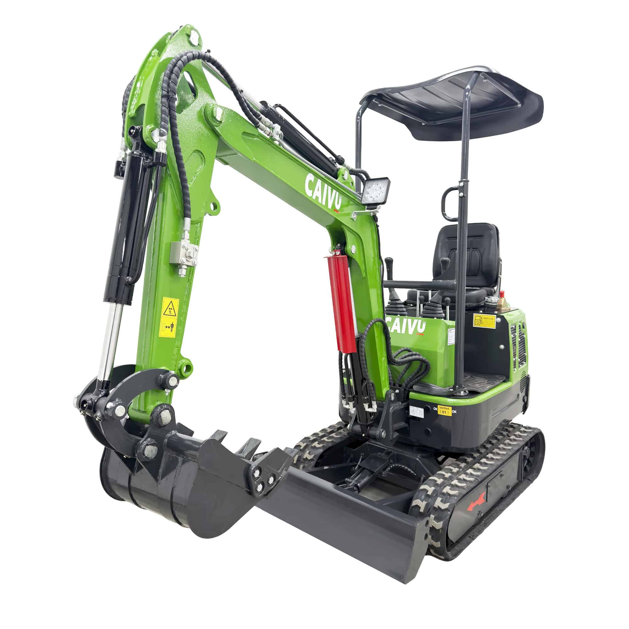 Minikaivuri kumiteloilla 1,2 t, Caivu HFT10 - Image 2