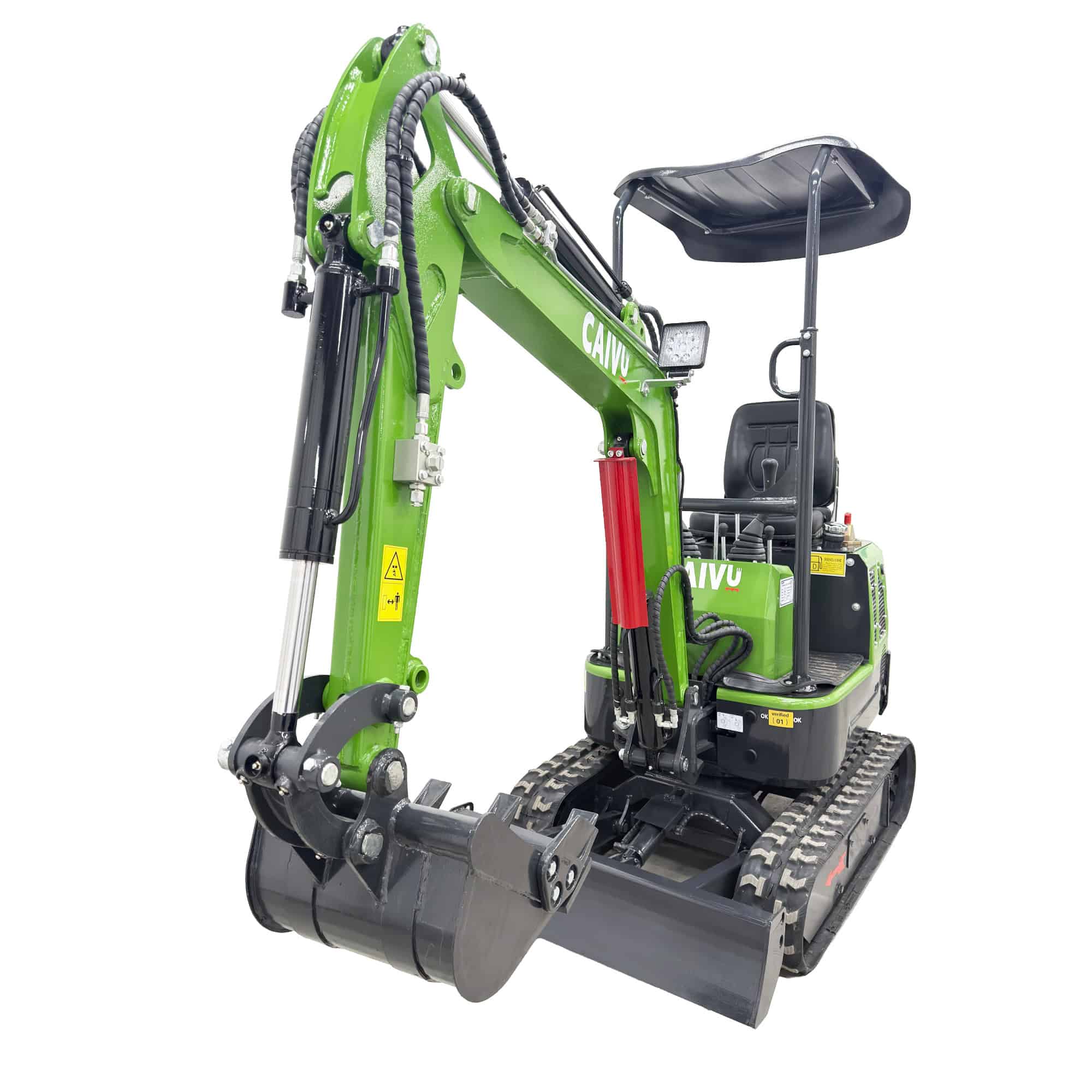 Minikaivuri kumiteloilla 1,2 t, Caivu HFT10 - Image 3