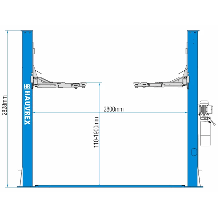 2-Pilarinostin 1900 mm / 4000 kg, Hauvrex - Image 3