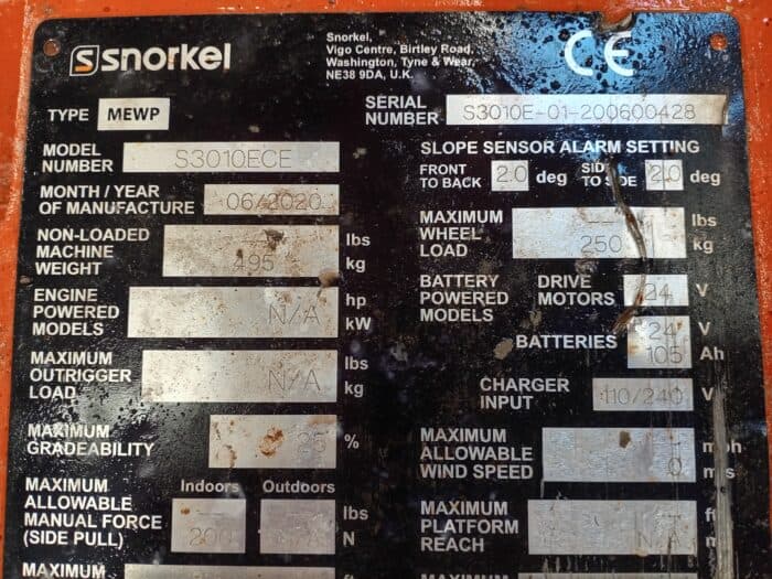 Snorkel S3010ECE, akkukäyttöinen saksilavanostin - Image 14