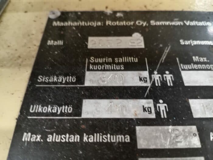 JLG 2033E saksilavanostin Katsastettu! - Image 24