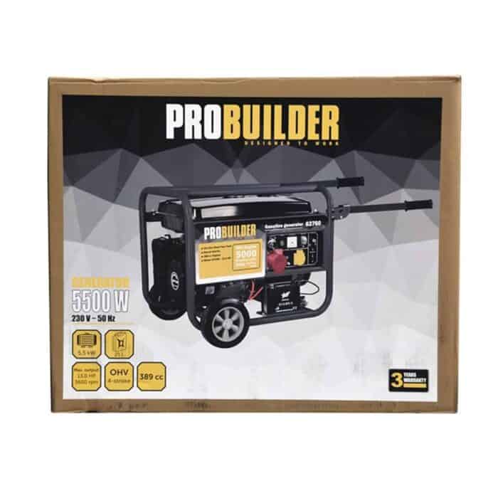 Aggregaatti bensiinikäyttöinen 5500W, 4-tahti, Probuilder - Image 5