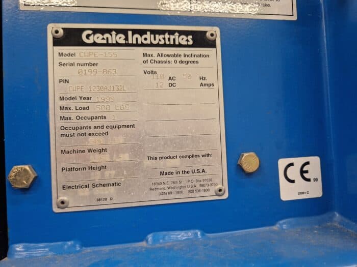 Genie CWPE-15S teleskooppipuominostin - Image 11