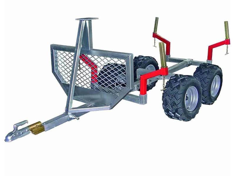 Mönkijän tukkikärry keinutelillä