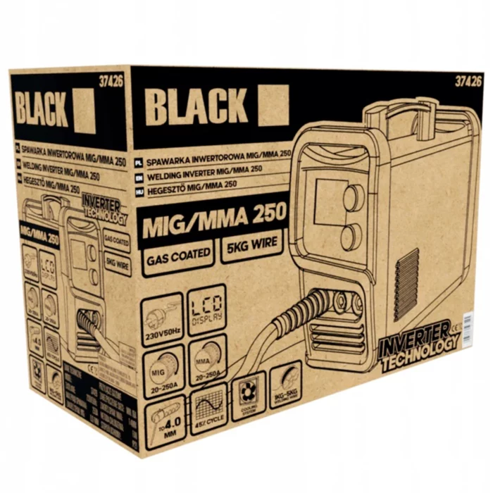 Hitsausinvertteri MIG/MMA 250A, Black - Image 6