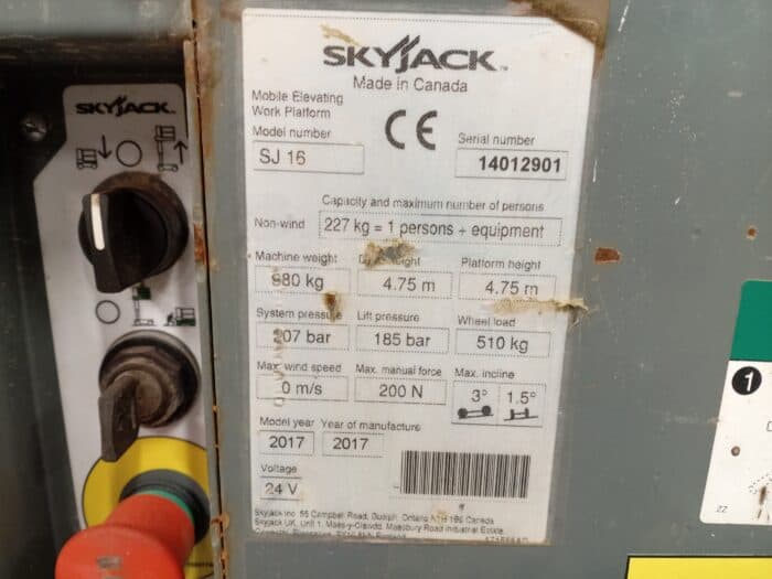 Skyjack SJ16 teleskooppipuominostin, Katsastettu, Uudet akut ja yläohjain! - Image 10