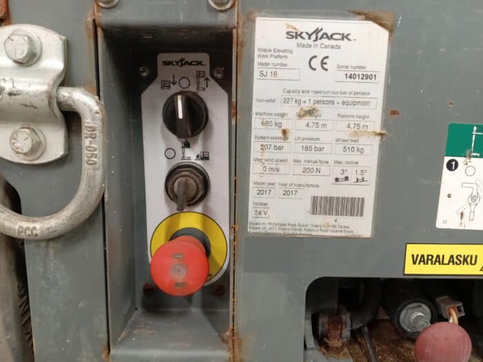 Skyjack SJ16 teleskooppipuominostin, Katsastettu, Uudet akut ja yläohjain! - Image 11