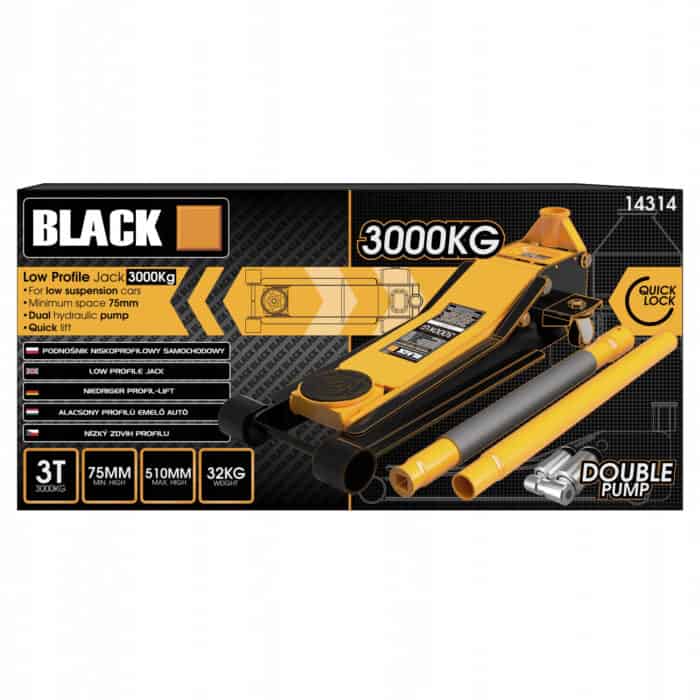 Hallitunkki matalaprofiili 3 tonnia, Black - Image 9