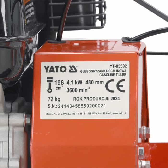 Puutarhajyrsin 196cc 48cm, Yato - Image 12