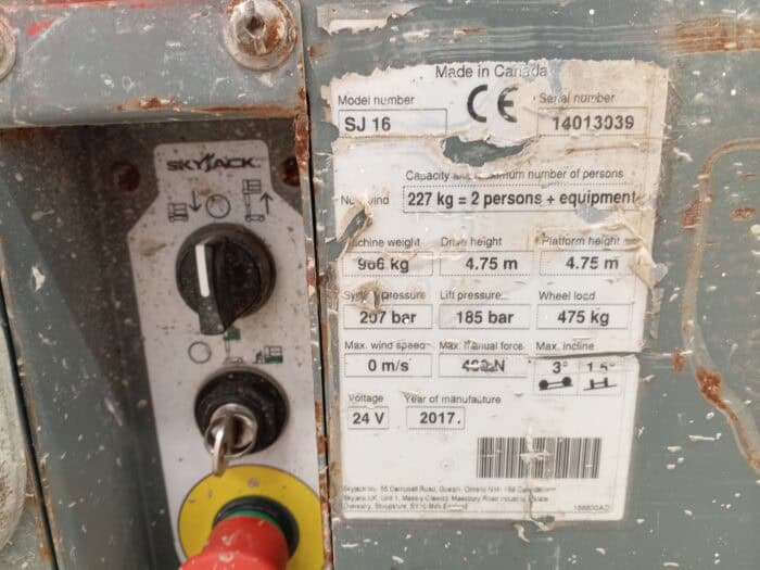 Skyjack SJ16 teleskooppipuominostin, Katsastettu, Uudet akut ja yläohjain! - Image 16