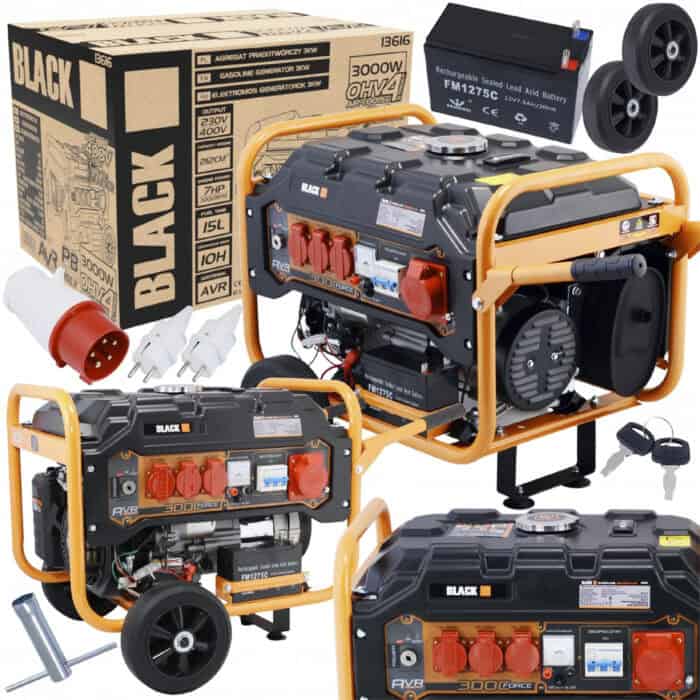 Aggregaatti bensiini 3000W 4-tahti, Black - Image 9