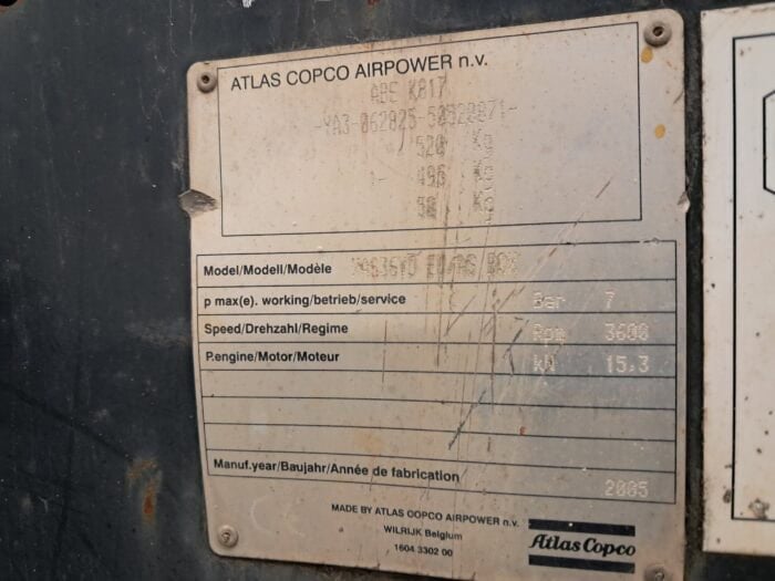 Atlas Copco XAS36 kompresorivaunu - Image 11
