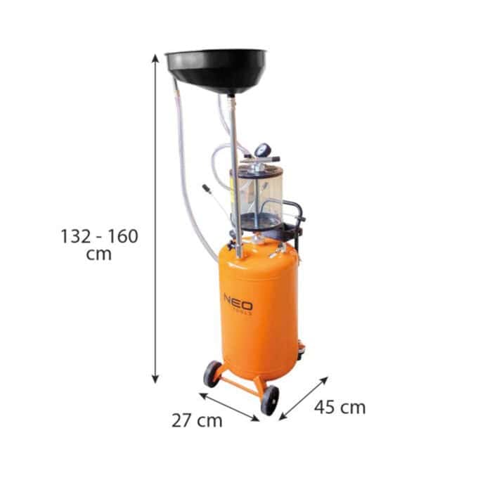 Öljyn imuvaihtaja paineilmatoiminen 70 L, Neo Tools - Image 3