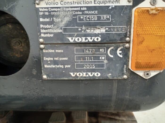 Volvo EC15B XR minikaivinkone - Image 9