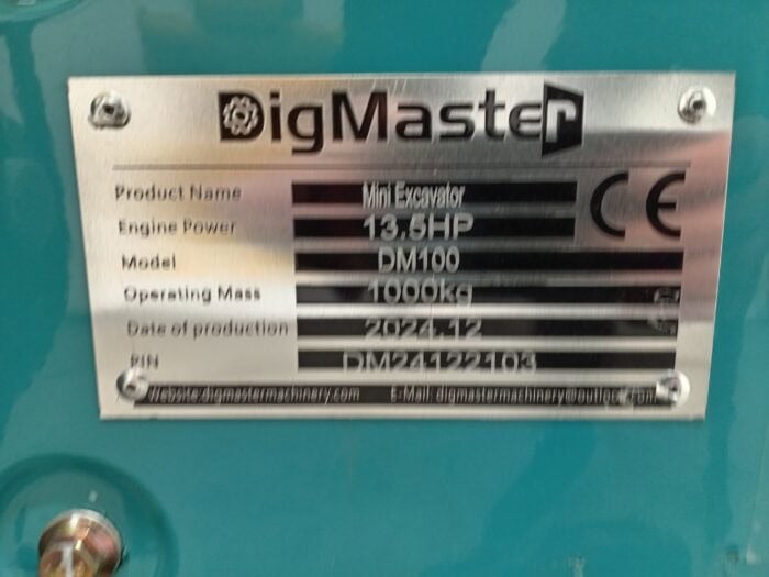DigMaster DM100 Minikaivinkone, Bensiini 13,5 hp - Image 18