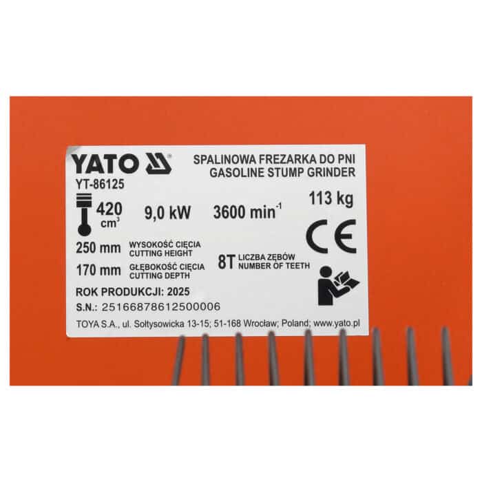 Kantojyrsin 420 cc, Yato - Image 11