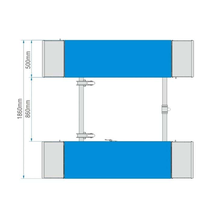 Matalanostin 3500 kg, siirrettävä, paineilmalukoilla 230V, Hauvrex - Image 4