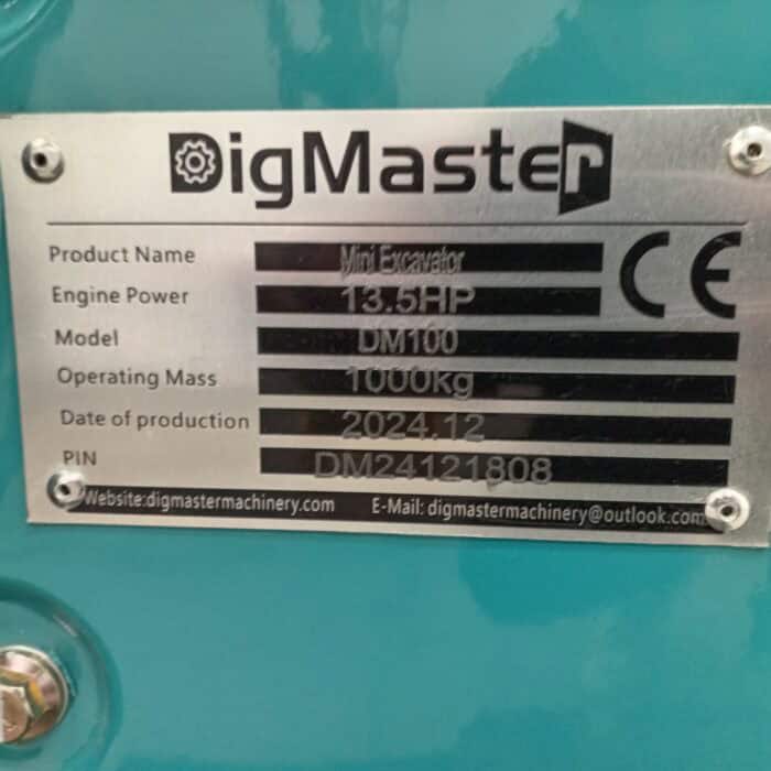 DigMaster DM100 Minikaivinkone, Bensiini 13,5 hp - Image 7