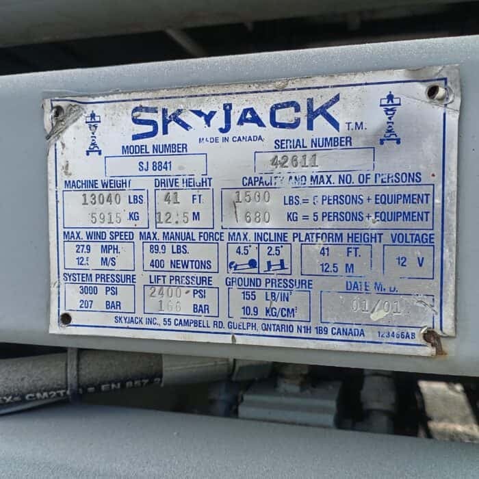 Skyjack SJ8841 4WD saksilavanostin, Katsastettu! - Image 12