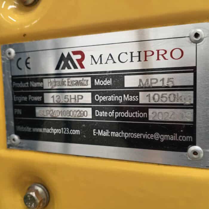 Machpro MP15 hytillinen minikaivuri, Bensiini - Image 13