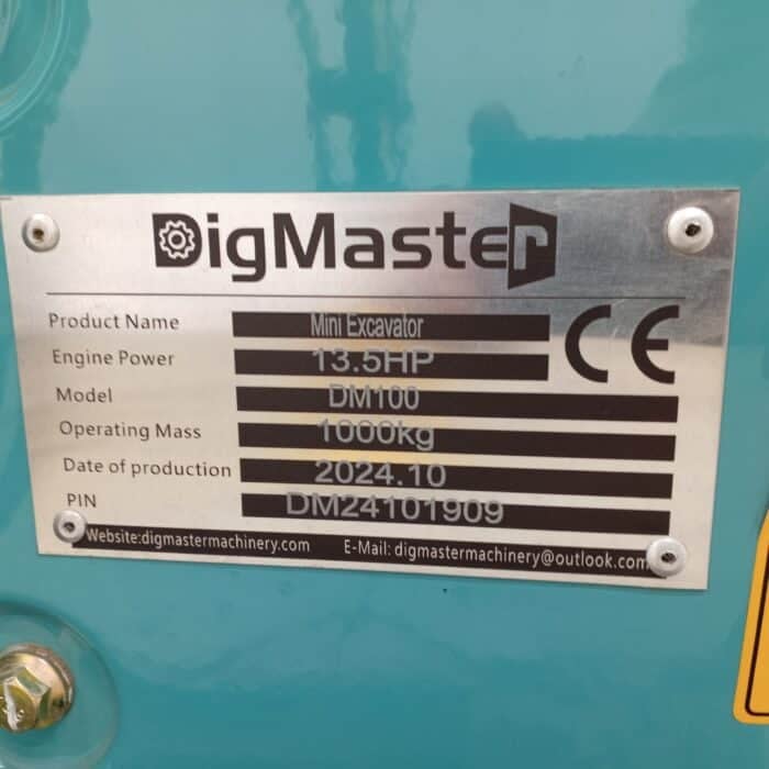 DigMaster DM100 Minikaivinkone, Bensiini 13,5 hp - Image 13