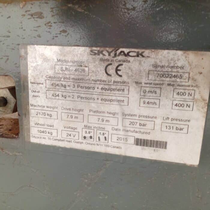 Skyjack SJ4632 saksilavanostin, 10- vuotiskatsastettu990 - Image 10
