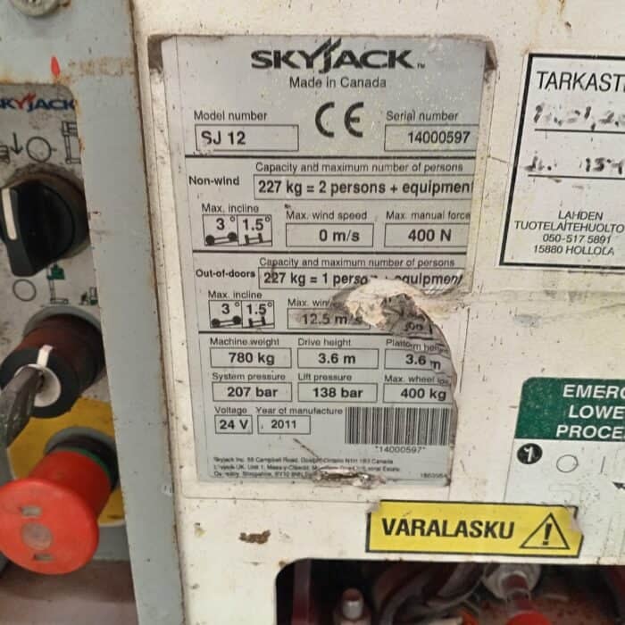 Skyjack SJ12 teleskooppipuominostin - Image 14