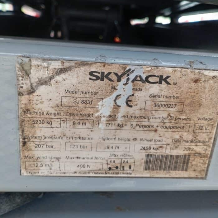 Skyjack SJ8831 Saksilavanostin, 10 v. katsastettu! - Image 10