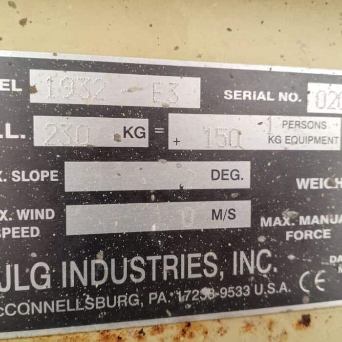 JLG 1932 E3 akkukäyttöinen saksilavanostin, Katsastettu! - Image 12