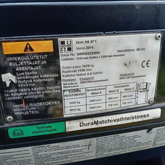 Hyster H5.OFT  Diesel Trukki, 5000kg - Image 24