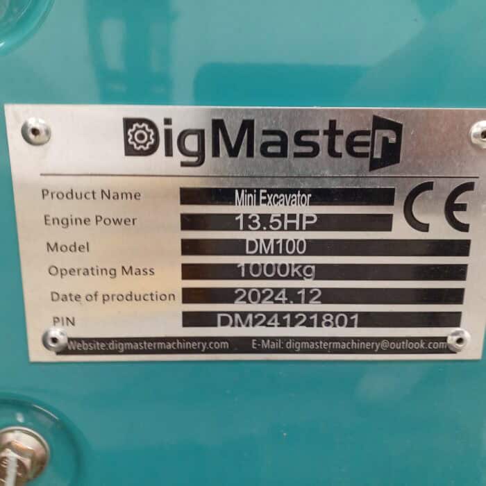 DigMaster DM100 Minikaivinkone, Bensiini 13,5 hp - Image 9