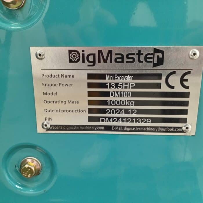Digmaster DM100 Minikaivuri, Bensiini 13,5 hp - Image 11
