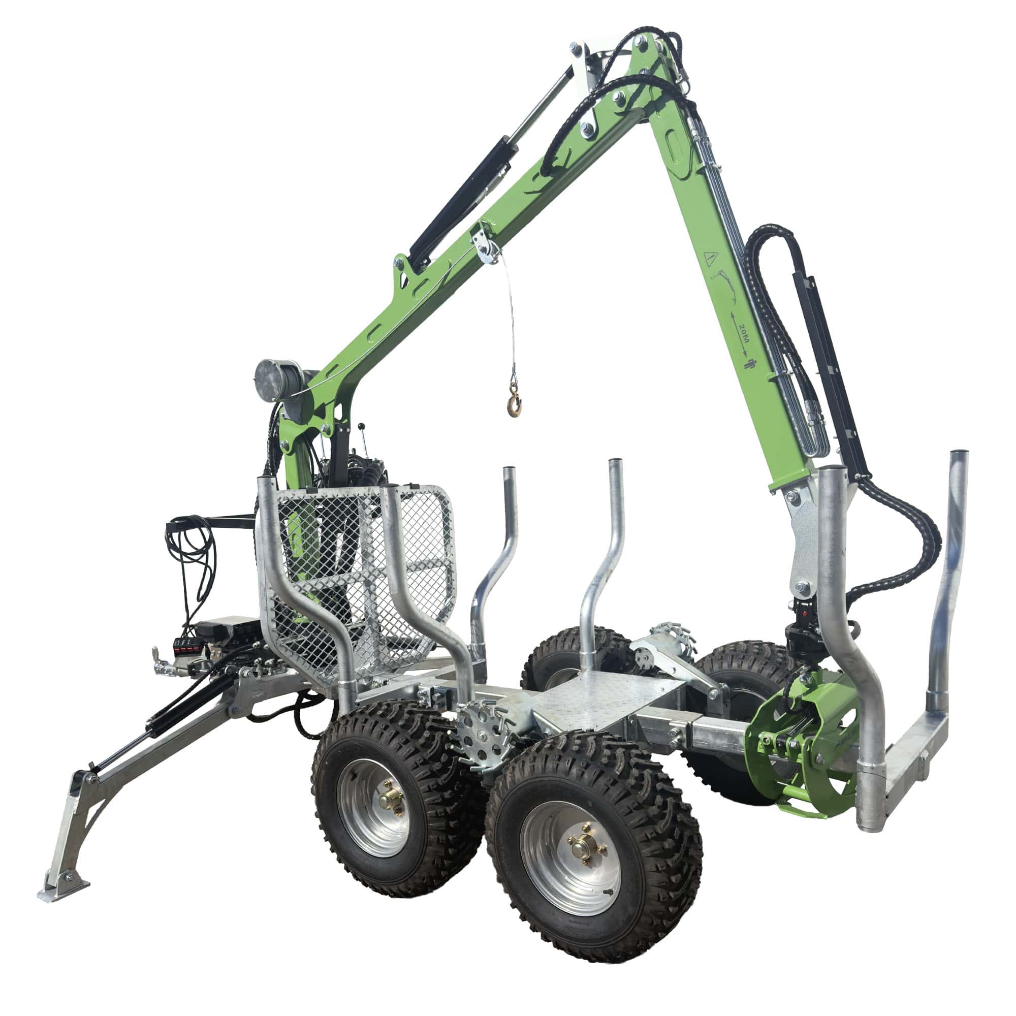 Mönkijän tukkikärry max. 2000 kg / 9 hp, Droma Wood - Image 2