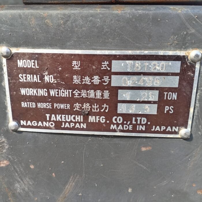 Takeuchi TB120 Minikaivinkone - Image 9