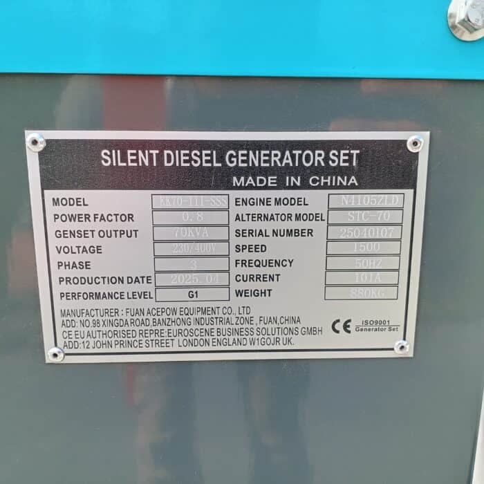 Kawakenki KK70-III-SSS 70kVa Aggregaatti - Image 10