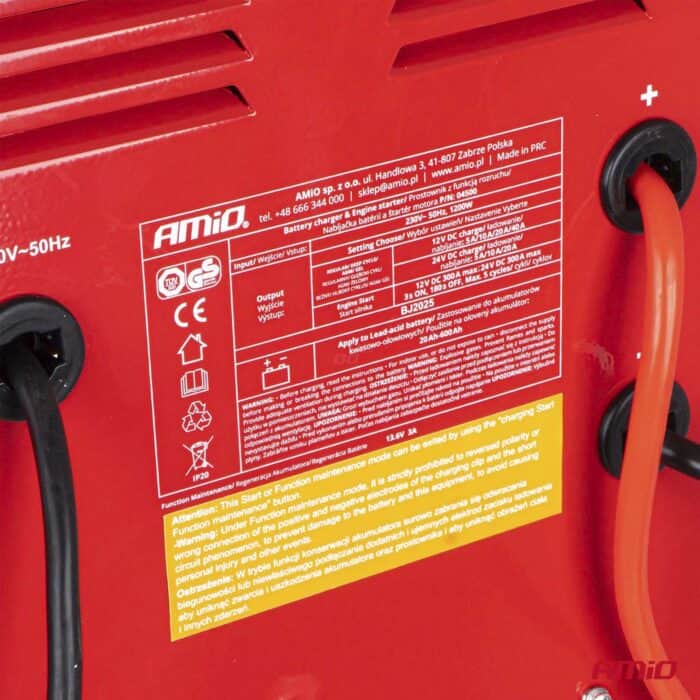 Apukäynnistin / akkulaturi max. 40A 12V/24V, Amio - Image 7