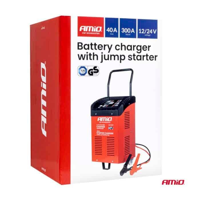 Apukäynnistin / akkulaturi max. 40A 12V/24V, Amio - Image 12