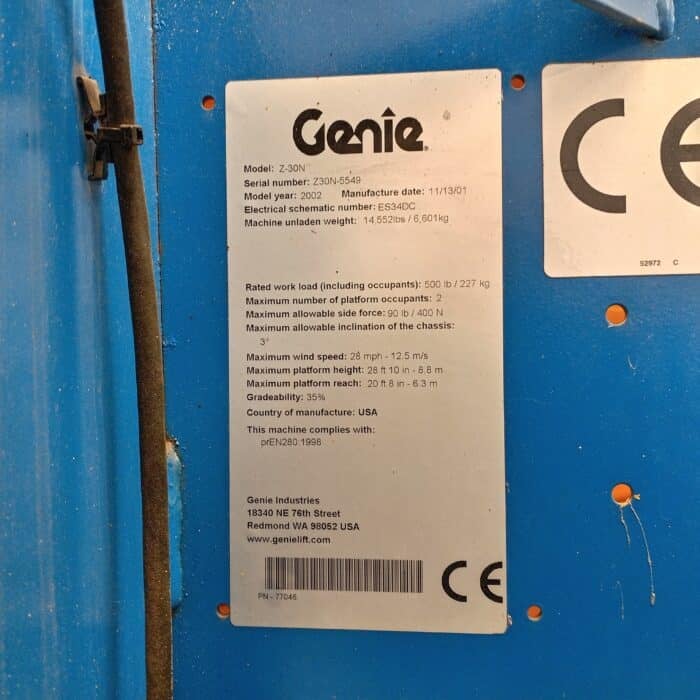 Genie Z30/20N Akkukäyttöinen kuukulkija, 10 v-katsastettu! - Image 17