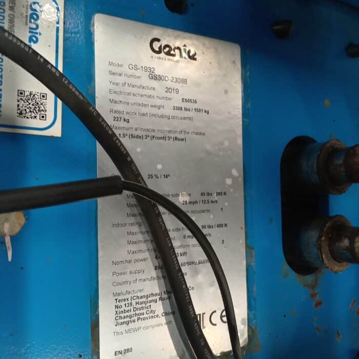 Genie GS-1932 akkukäyttöinen saksilavanostin, Katsastettu! - Image 11