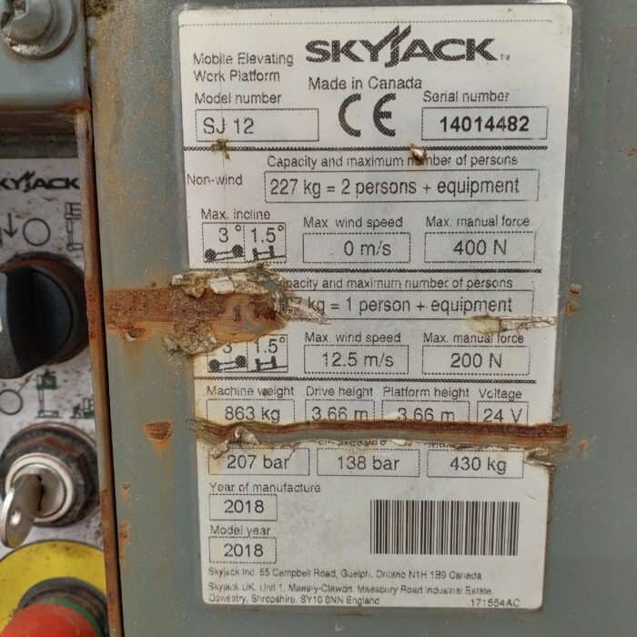Skyjack SJ12 Teleskooppipuominostin, Katsastettu, uudet akut! - Image 15