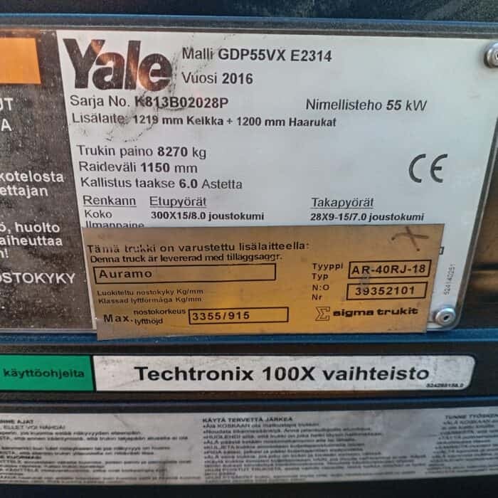 Yale GDP 55 VX  Diesel trukki 5,5 t, 4150 mm - Image 15