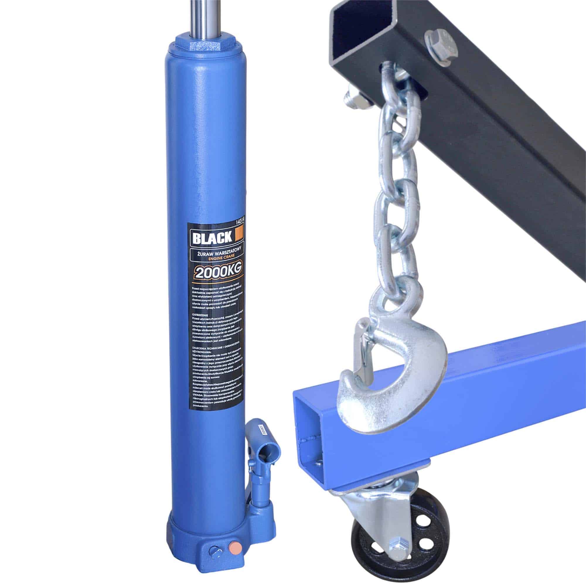 Moottorinostin 2000 kg, Black - Image 4