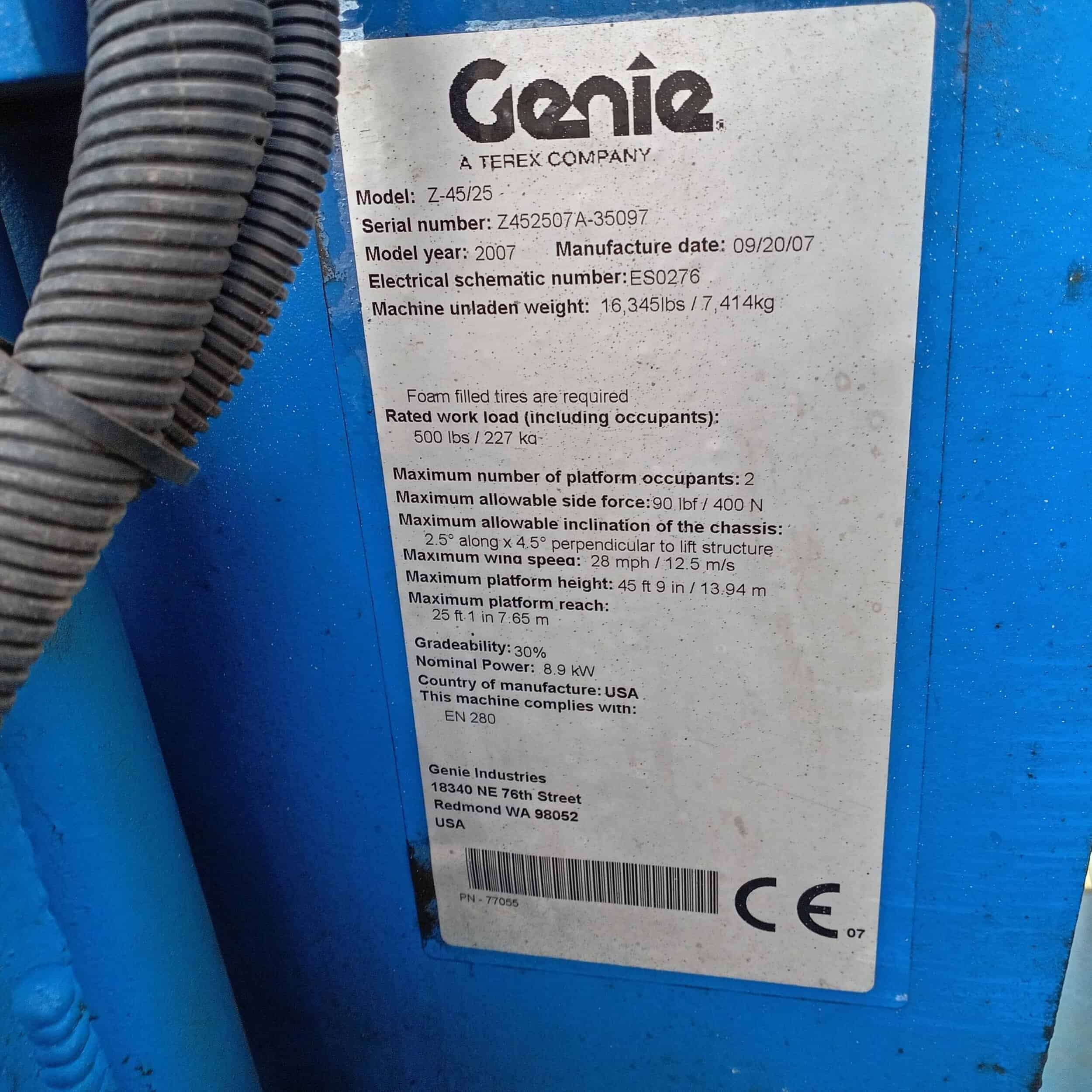 Genie Z45-25 Bi-Fuel kuukulkija - Image 21