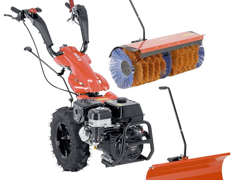 Yksiakselinen traktori / kävelytraktori lisälaitteilla, Yato