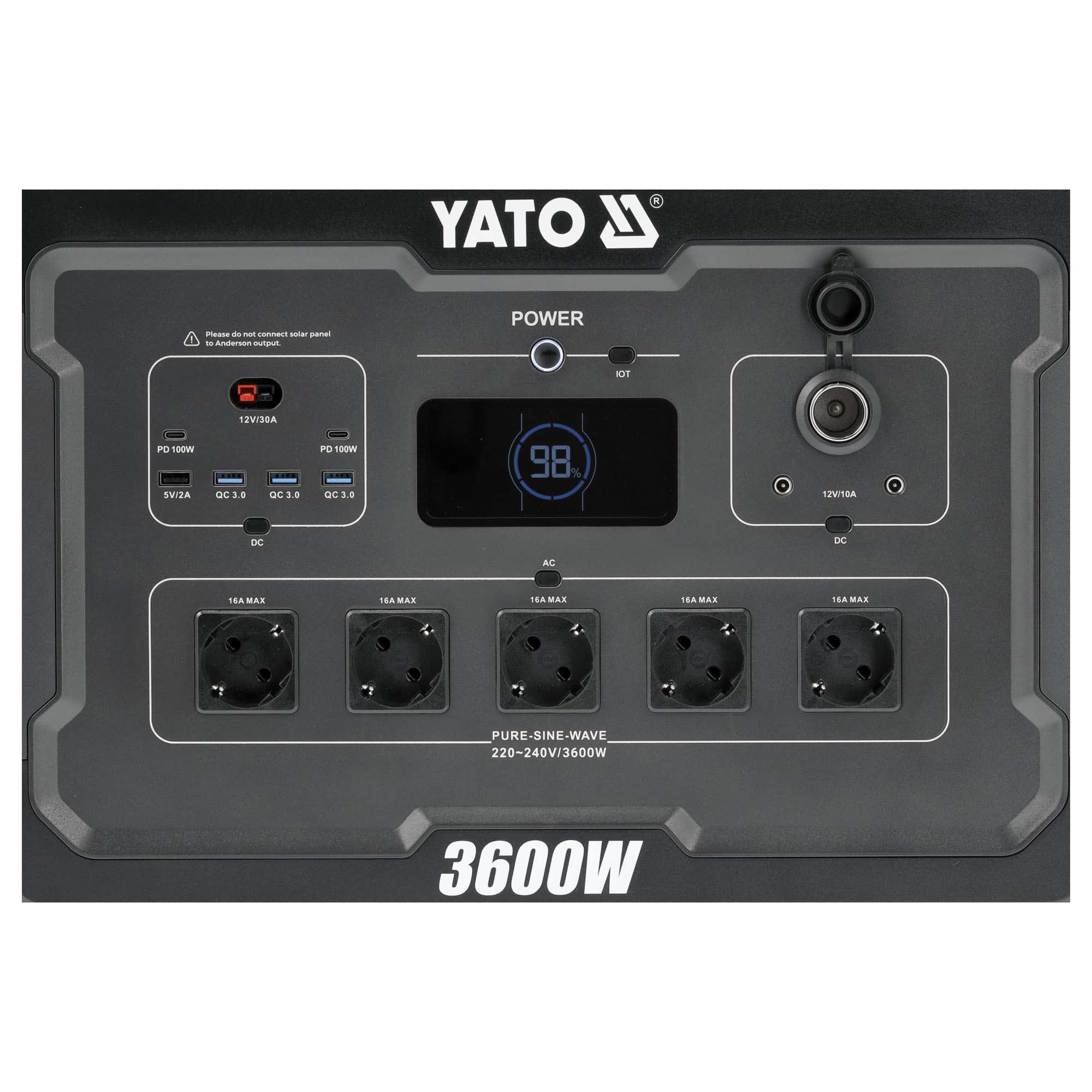 Virta-asema kannettava 3600 W, Yato - Image 9