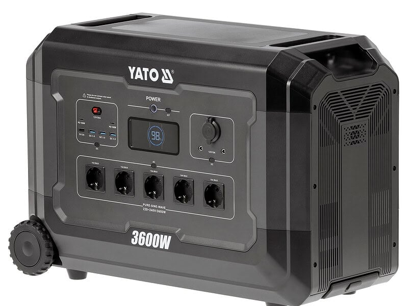 Virta-asema kannettava 3600 W, Yato