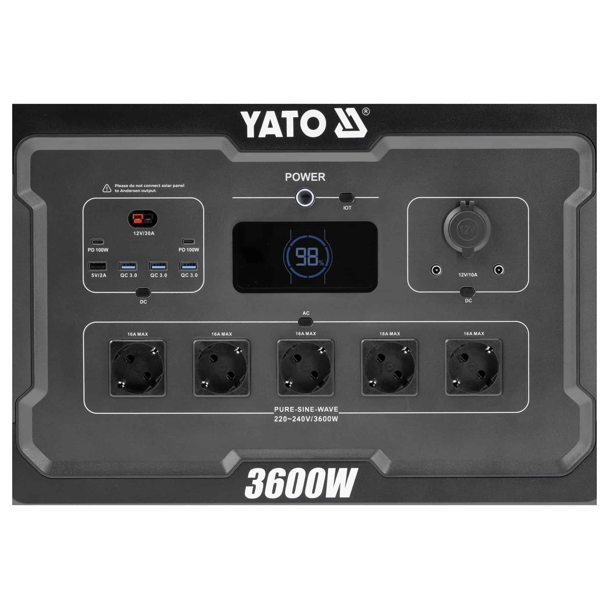 Virta-asema kannettava 3600 W, Yato - Image 8