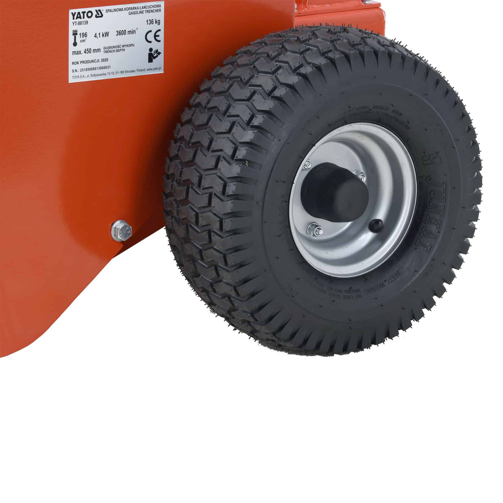 Ketjukaivuri / salaojakone Loncin 6,5 hv, Yato - Image 12